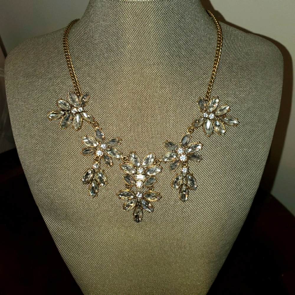 Beautiful Glam Gemstone Statement Necklace